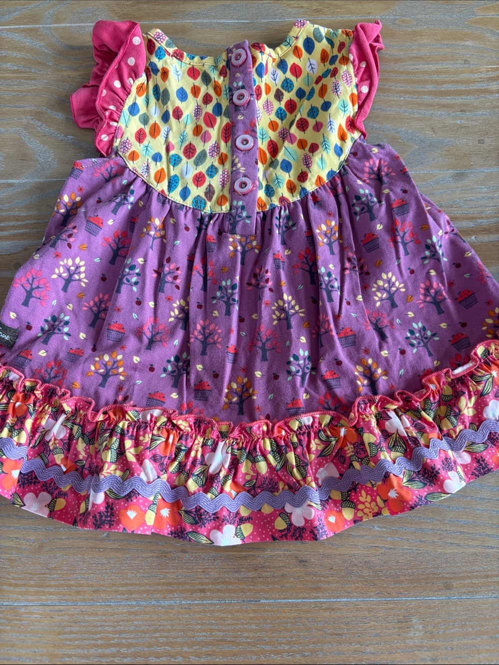 Matilda Jane Purple & Pink Patterned Ruffle Dress Duo - Picture 3 of 8